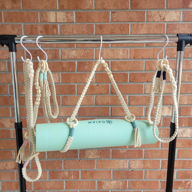 Handmade Macrame Yoga Mat Strap, Adjustable Cotton Carrier