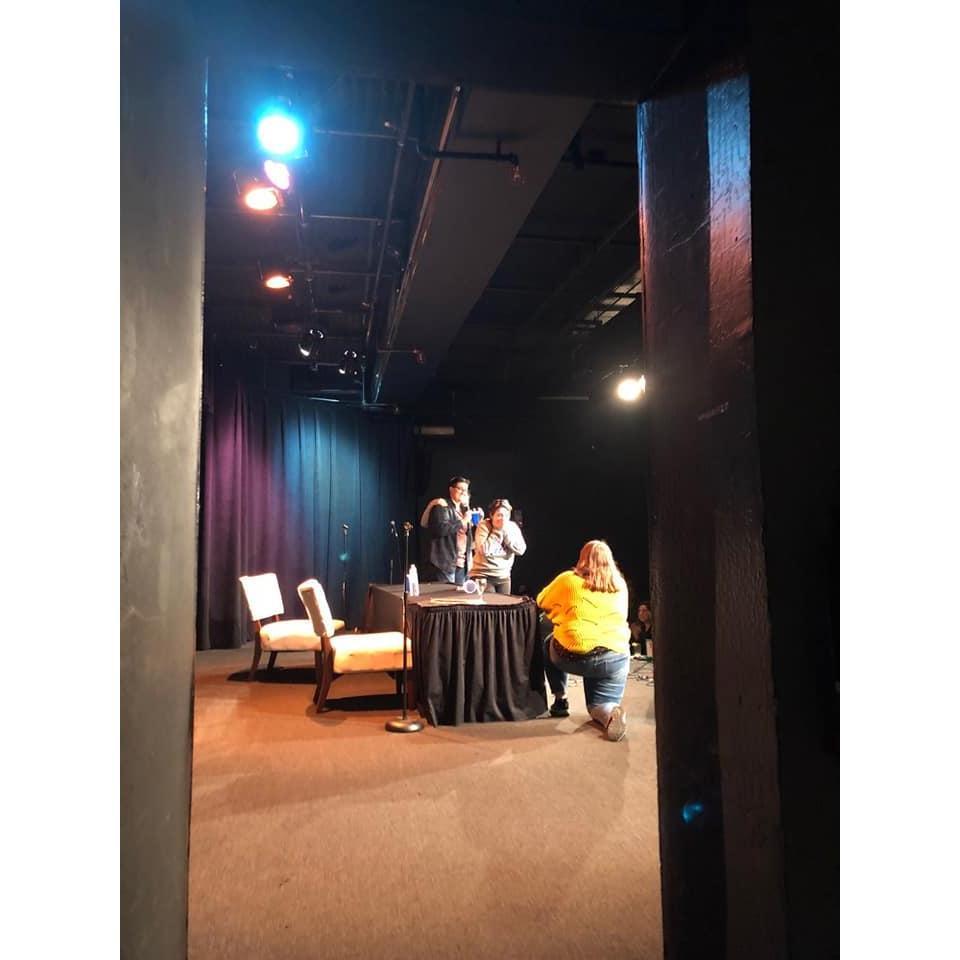 A little backstage sneak peak of the moment!