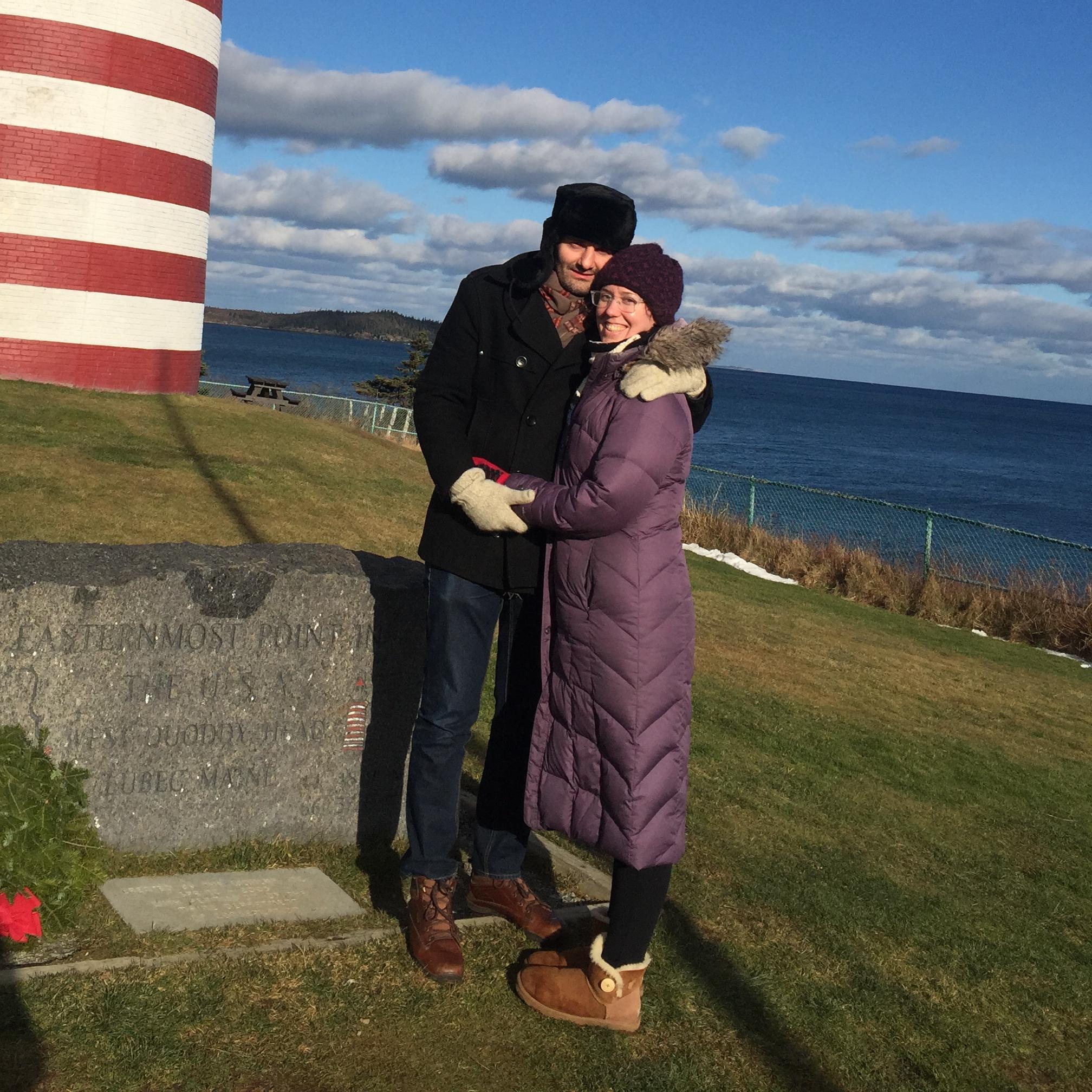 Tim's first time in Maine. Rebecca whisked him away to the easternmost point of the United States: Lubec.