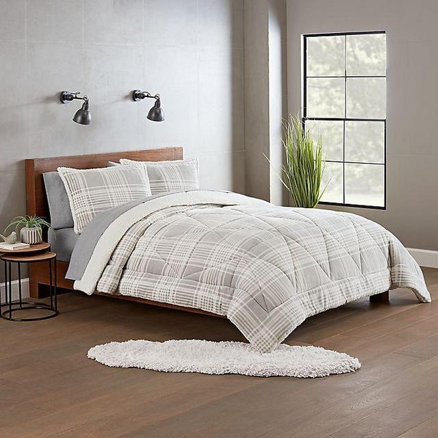 UGG® Avery 3-Piece Reversible King Comforter Set in Glacier Grey Plaid