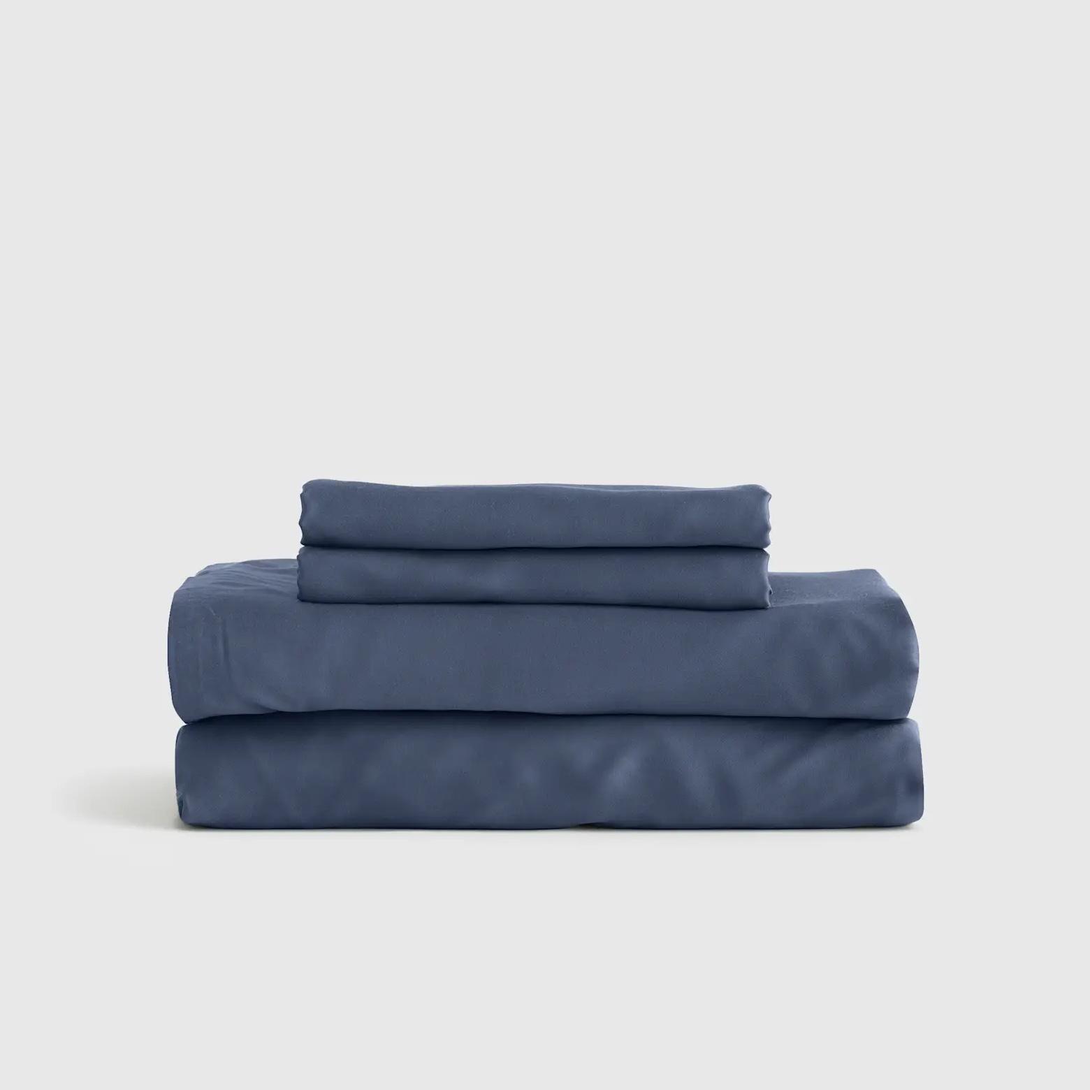 Organic Bamboo Viscose King Sheet Set with Flat Sheet; Color: Nightfall