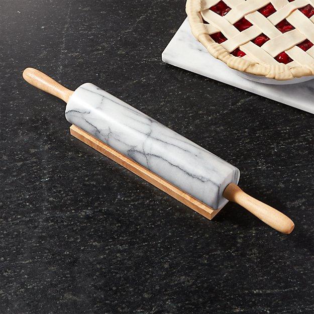 French Kitchen Marble Rolling Pin with Stand