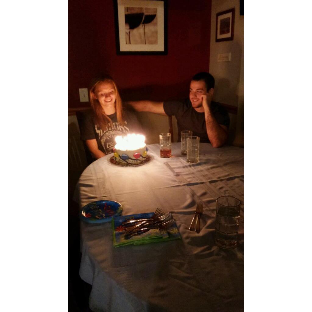 This is my 20th birthday, I was blessed enough to have dinner with Matthew and his parents. His father, Pat, showed me lots of magic tricks which he kept saying I was making not work😂