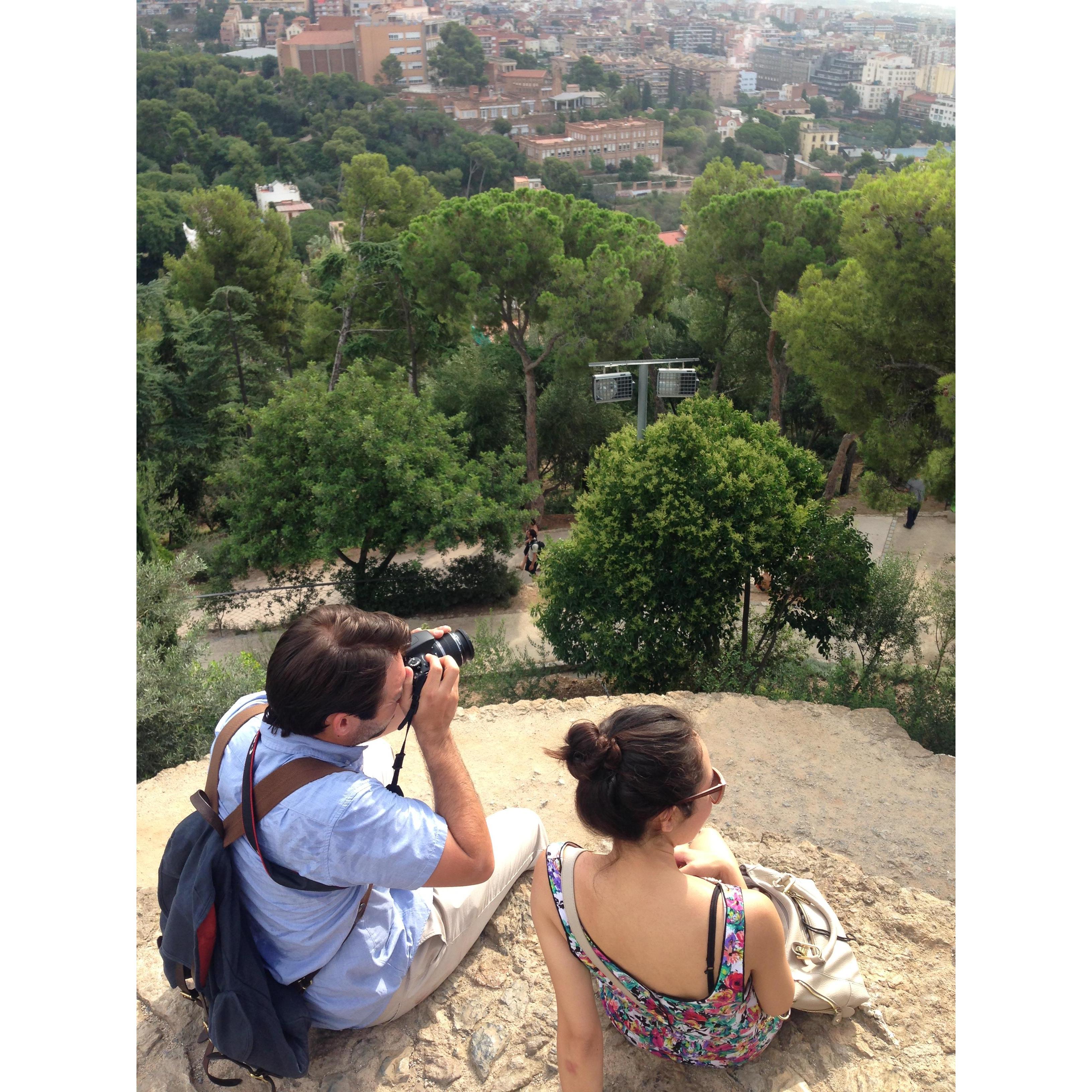 This is Kevin and I taking in Barcelona from Parc Guell.  This picture is from that Europe trip before we started dating.