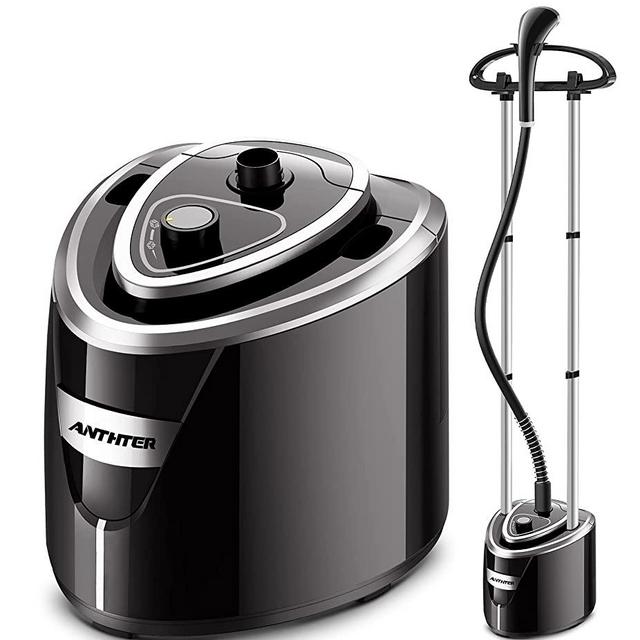 Professional Steamer for Clothes, Anthter 1500W Powerful Full Size Garment Steamers, 35s Fast Heat-up, 90 Mins of Continuous Steam Wrinkle Remover with 2.5L Water Tank, Perfect for Household
