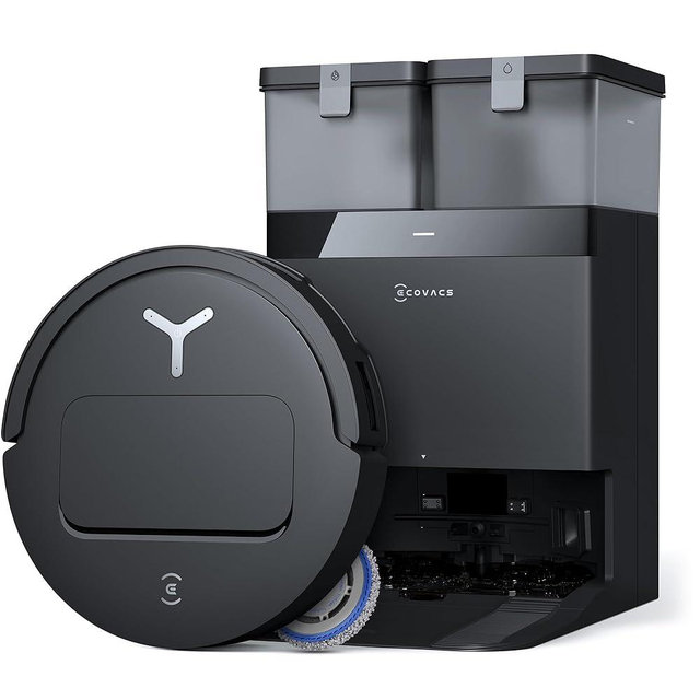 ECOVACS DEEBOT T50 PRO Omni Robot Vacuum and Mop, 3.19” Ultra-Slim, 15,000Pa Suction, ZeroTangle 2.0, TruEdge Edge Cleaning, AIVI 3D Obstacle Avoidance, Auto Mop Wash & Dry, Self-Emptying
