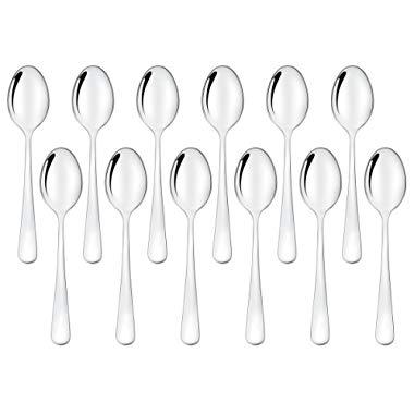 Demitasse Spoons Set of 12, Mini Coffee Spoons, LEYOSOV Stainless Steel Espresso Spoons, Small Spoons for Dessert, Tea, Appetizer, 4 inch