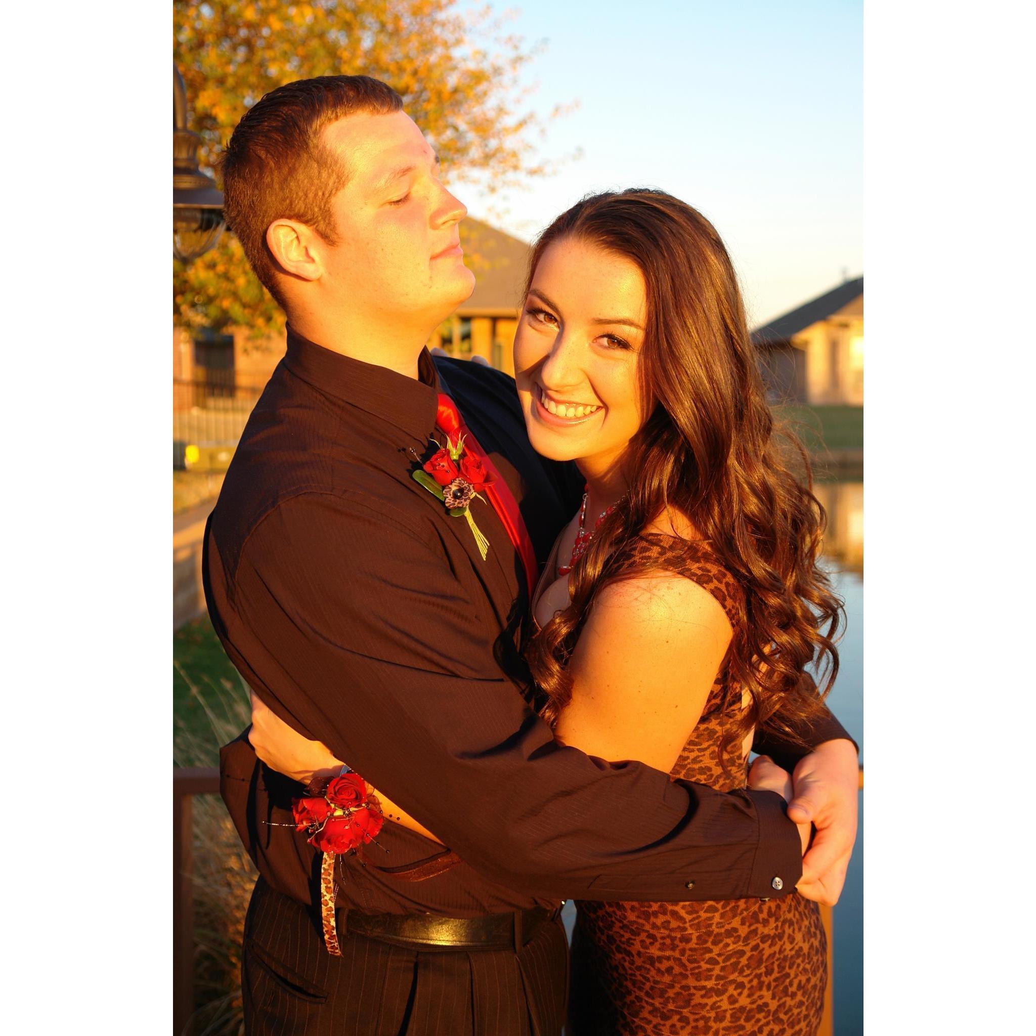 We finally got to go to a dance as each other's date.. Fall Ball Senior year.