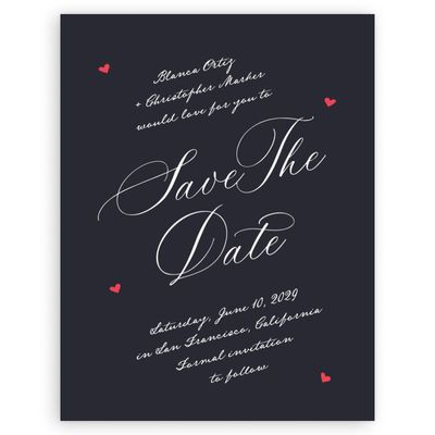 Black Wedding Digital Save the Date - Estate Portrait