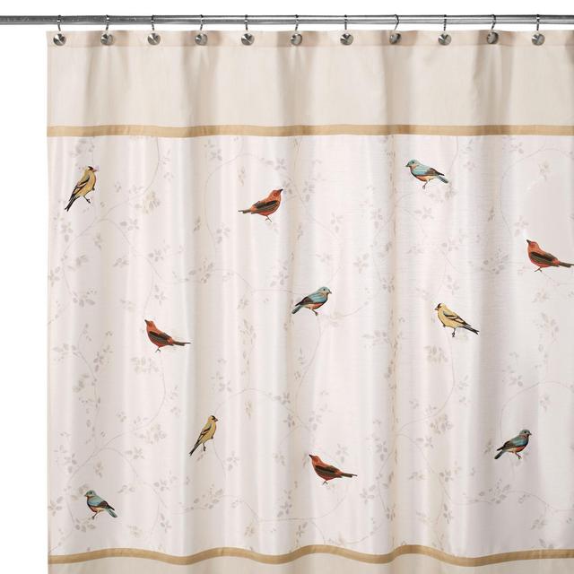 Avanti Gilded Birds 70-Inch x 72-Inch Shower Curtain