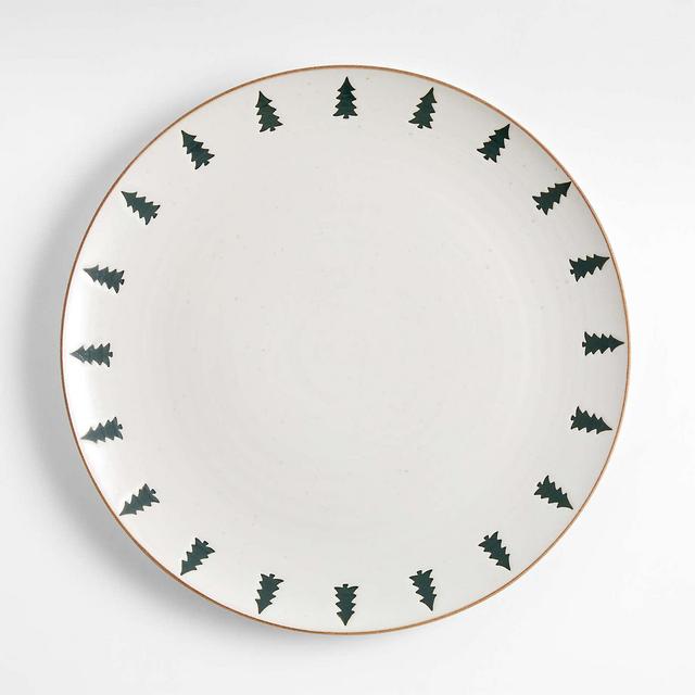 Green Trees Stoneware Dinner Plate