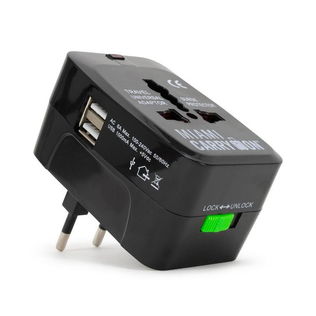 International Travel Adapter with Two USB Ports