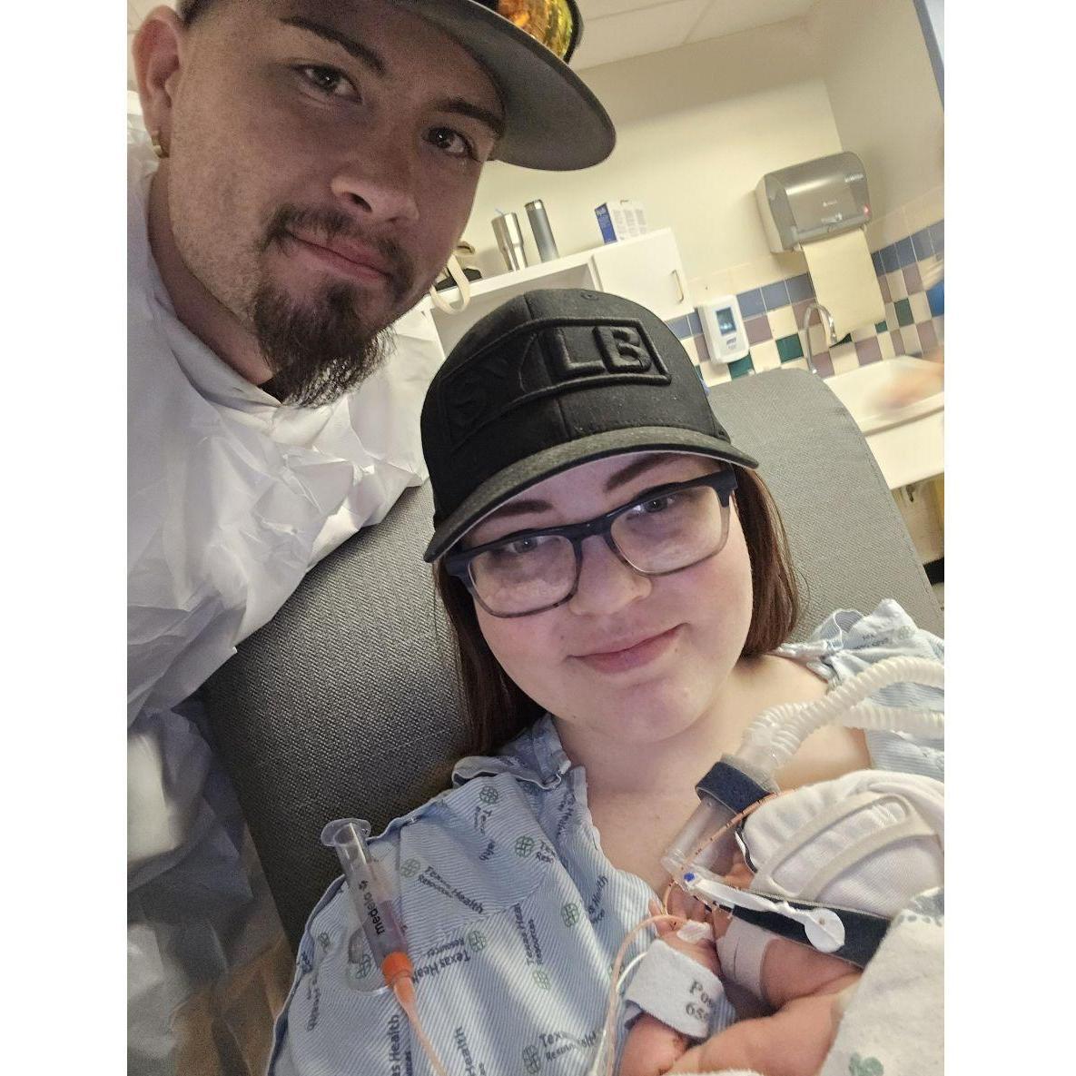 Us with our Our beautiful baby girl, Scarlet Rayne.