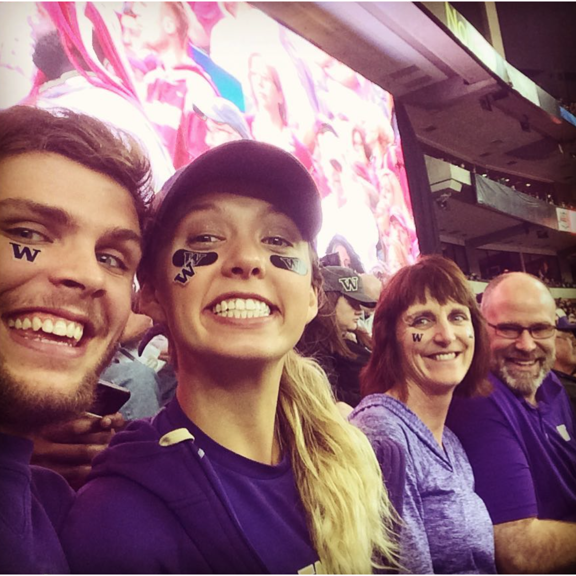 At the Apple Cup with Carol and Jason! Go Dawgs!