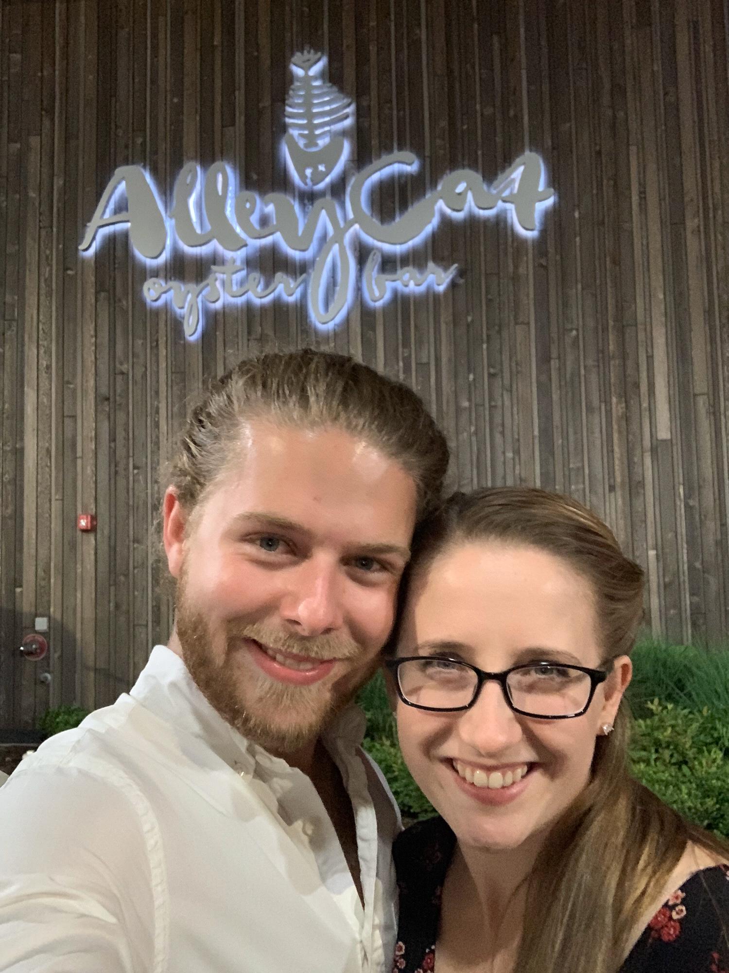 After dinner we took a walk by Lake Erie and called our friends and family together to tell them the exciting news. (August 16, 2019)