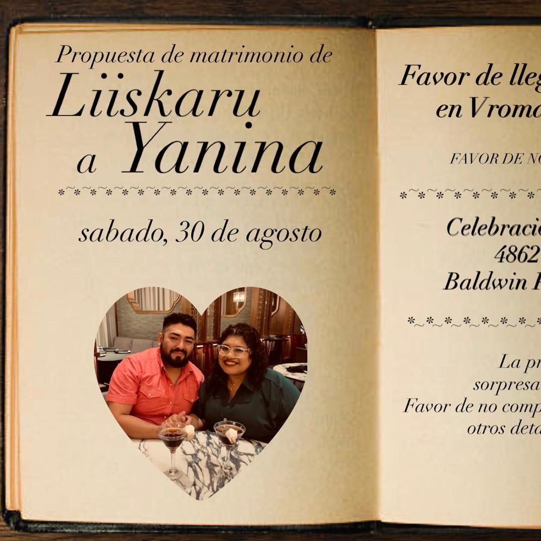 Invitación para la pedida de mano