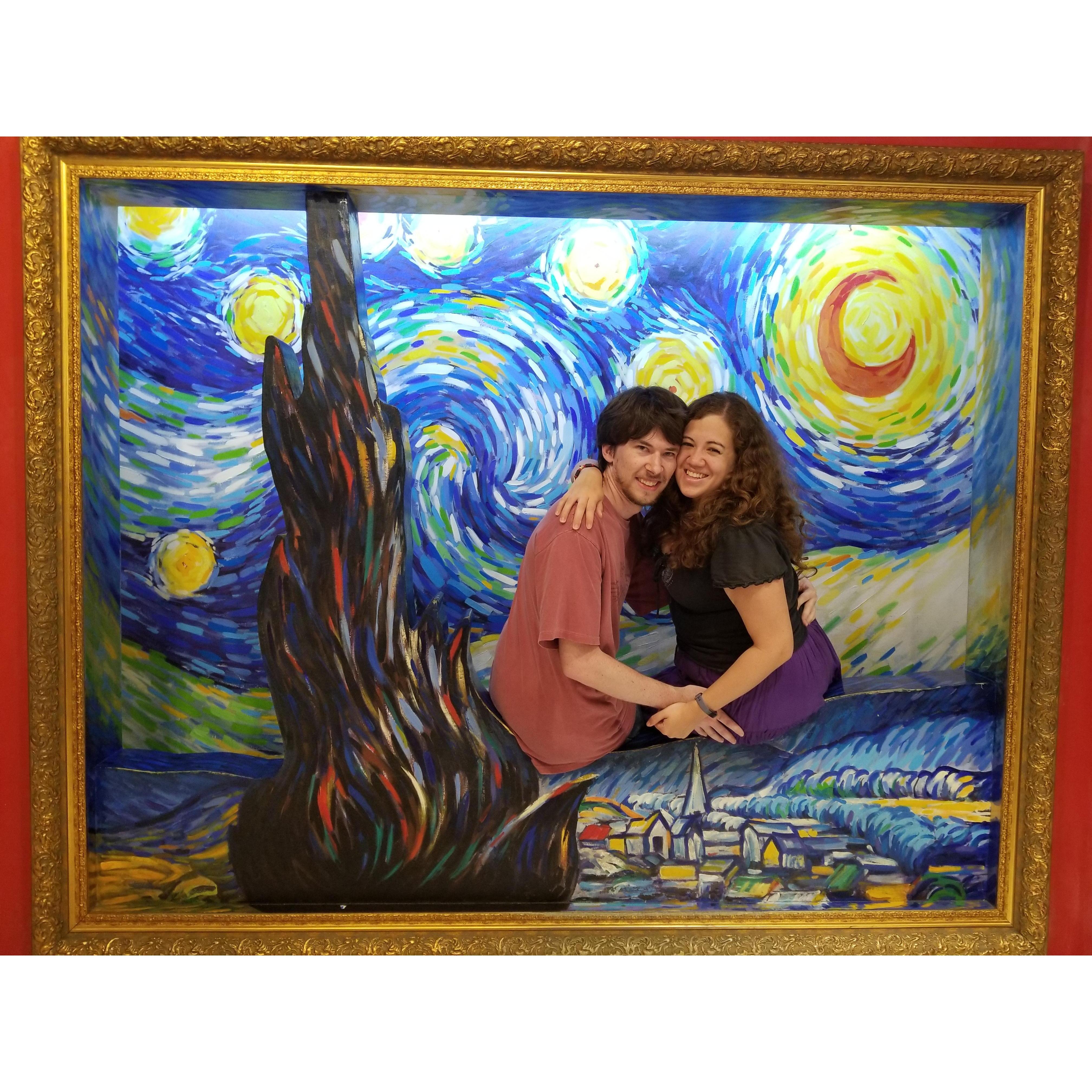 Us in the illusion museum in Singapore. Summer 2018