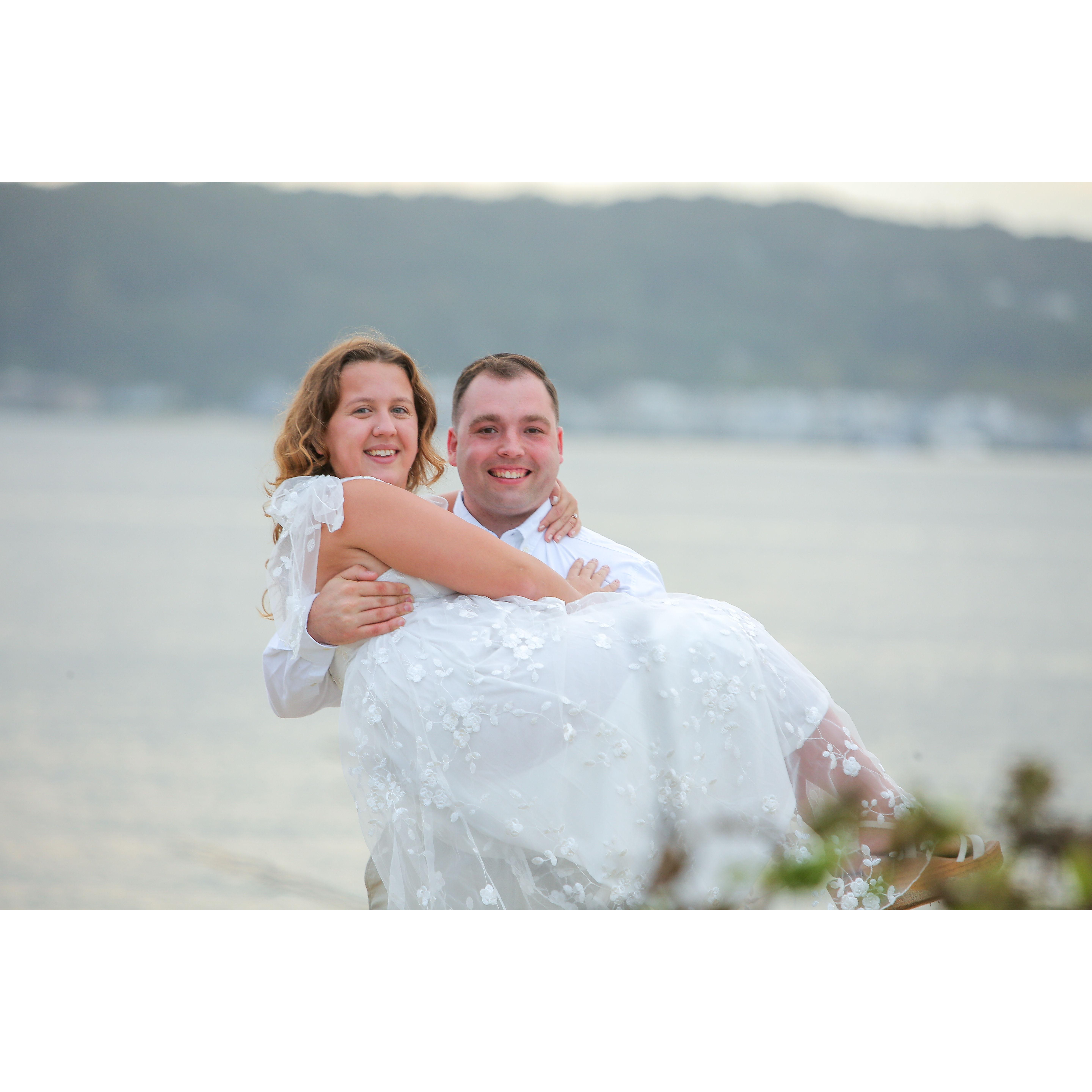 Engagement photos on Sandy Hook!