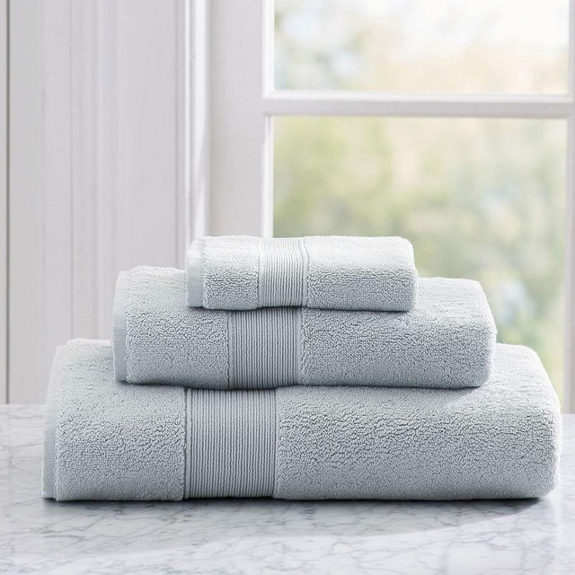 PB Classic Organic Towels, Hand, Porcelain Blue