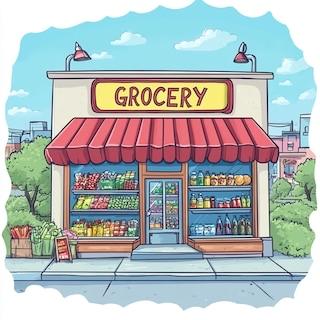(Bridal shower)Grocery day basket