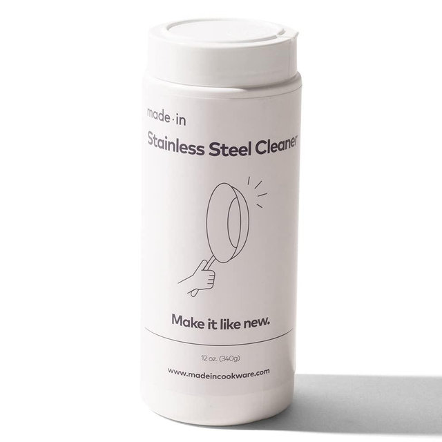 Made In Cookware - Stainless Steel Cleaner - Environmentally Safe Stainless Steel Cleaner for Polishing and Cleaning Pots and Pans - 12oz Powder