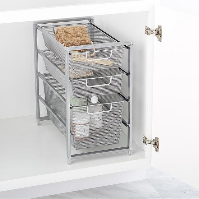 Platinum Cabinet-Sized Elfa Mesh Drawer Solution