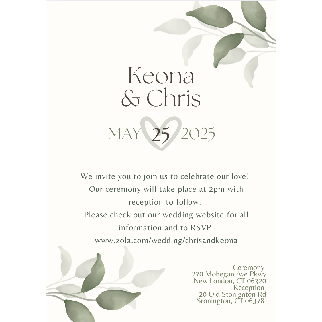 Our beautiful invitation!
