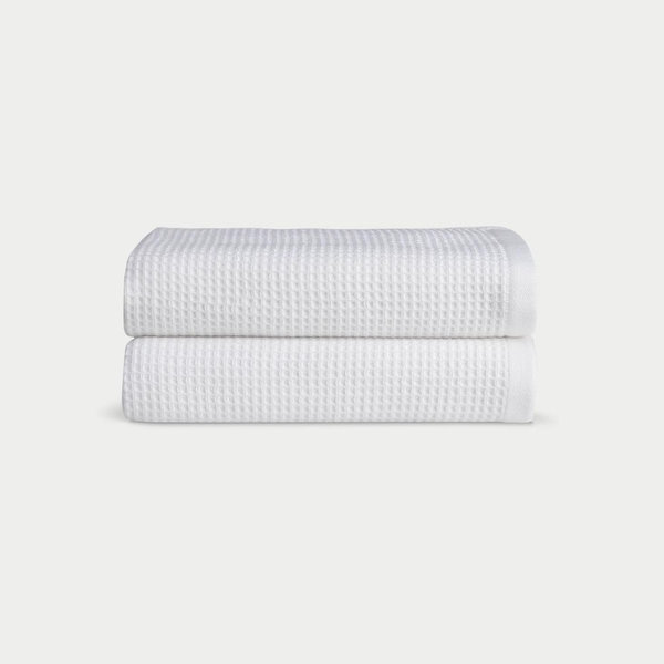 Waffle Hand Towels- White