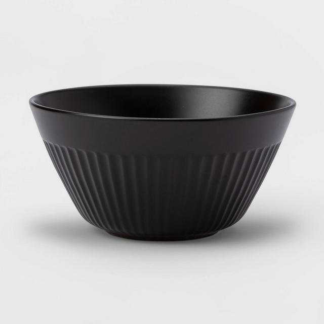 25.4oz Stoneware Harrison Cereal Bowl Black - Threshold™