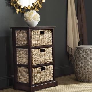 Halle 3 Wicker Basket Storage Side Table