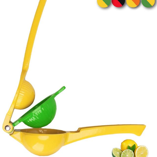 Yimobra Original Lemon Lime Squeezer, Heavy Duty Metal Manual Hand Juicer Press for Lemons, Limes Citrus Fruit, No Pulp or Seeds, Dishwasher Safe, Premium Quality Juicing Kitchen Tool, Yellow