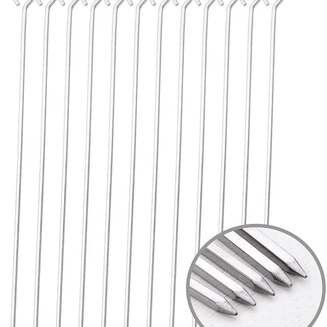 12 inch Barbecue Skewers Metal BBQ Sticks,12Pack Stainless Steel Square Skewer,Kebob,kabob Sets for Grill Outings Cooking (BBQ Skewers Square 12inch-12p)