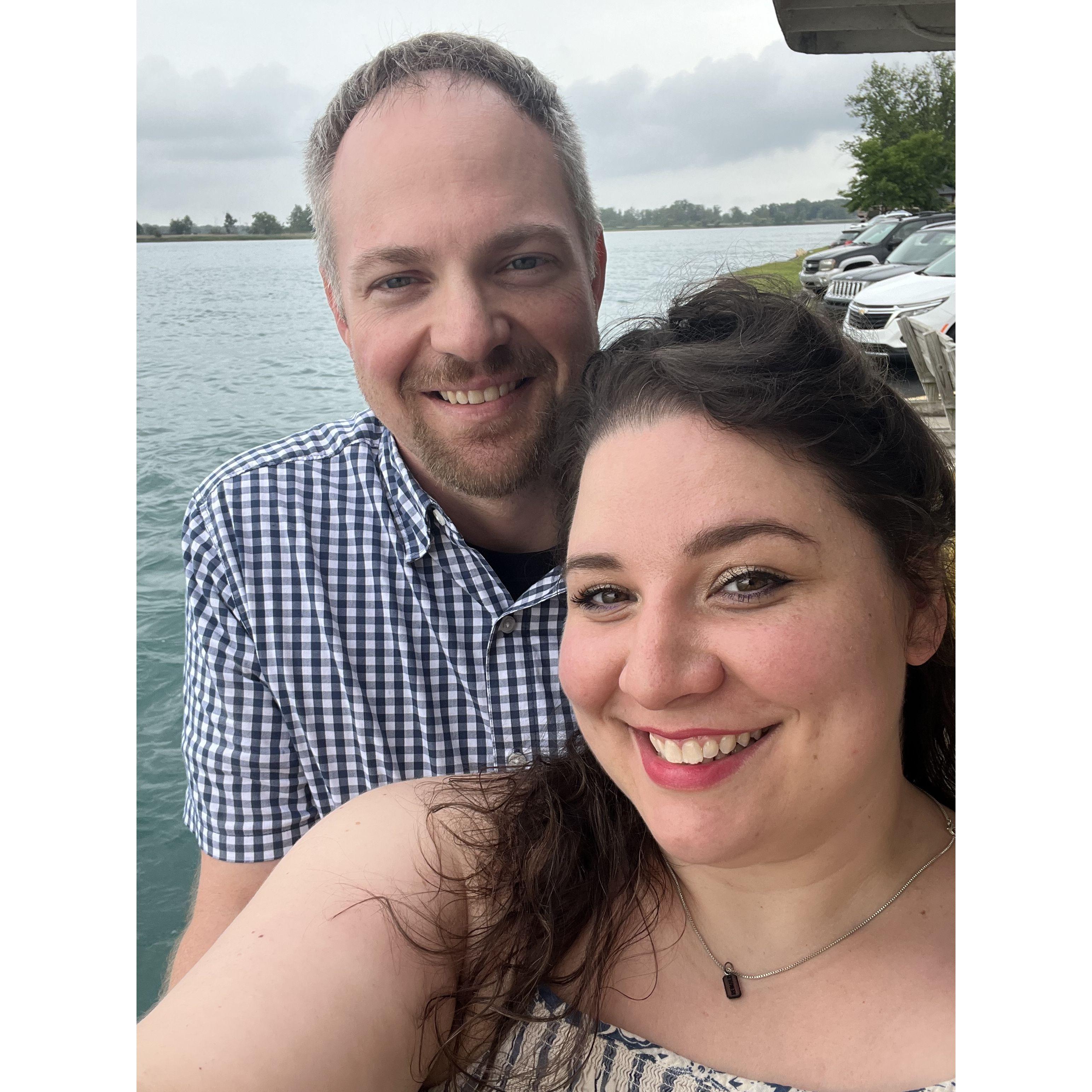 We love taking trips together, especially to places that hold precious childhood memories. Here we are visiting Russell Island off the coast of Algonac, Michigan
