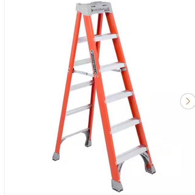 Louisville Ladder 6-Foot Fiberglass Step Ladder, 300-Pound Load Capacity, Type IA, FS1506
