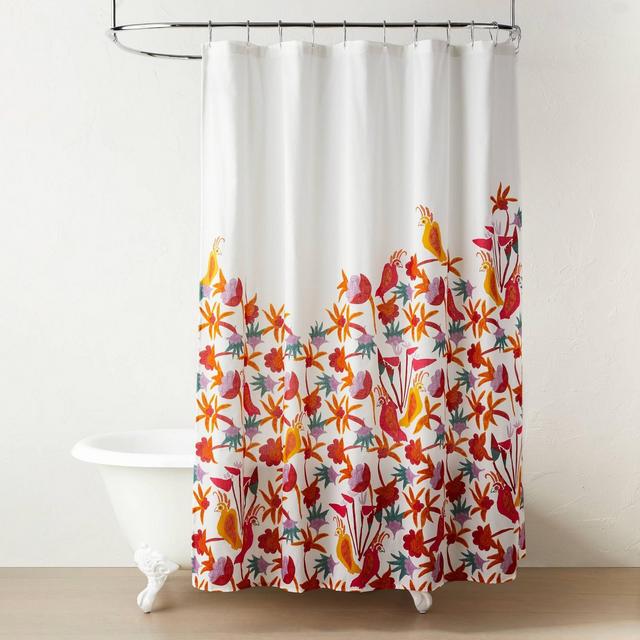 Natalia Bird Shower Curtain White - Opalhouse™ designed with Jungalow™