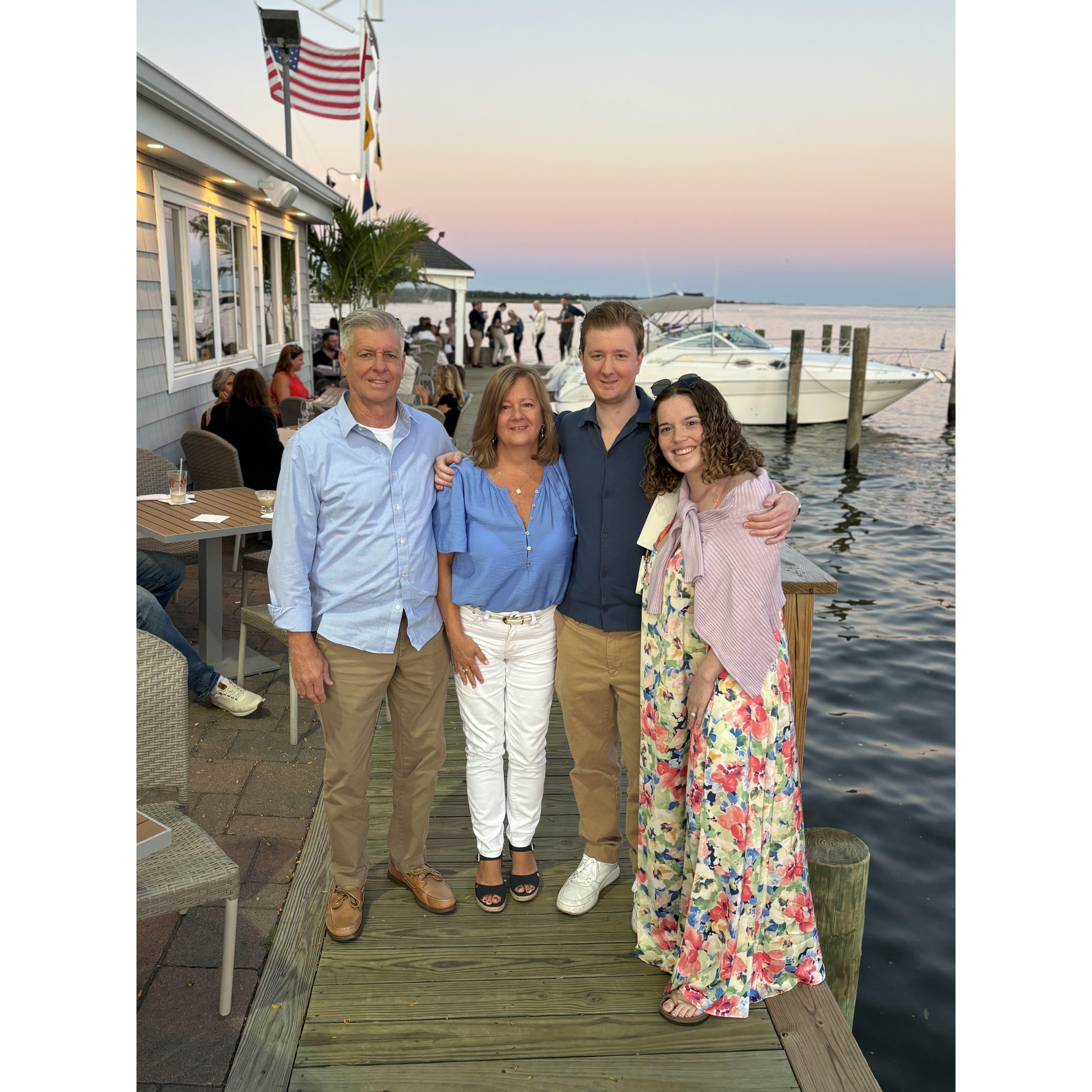 Dinner at the rehearsal dinner place