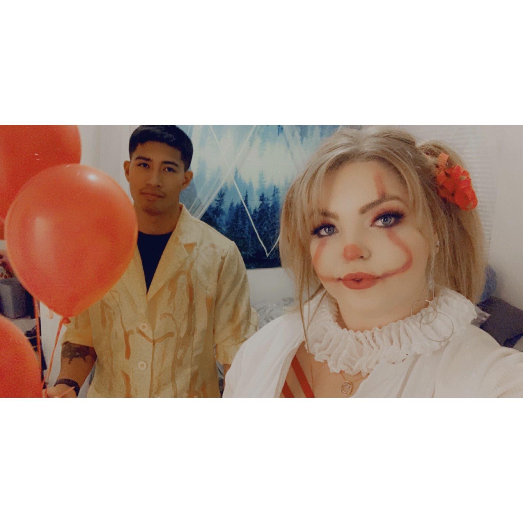Our first Halloween together, we dressed up as Pennywise and Georgie from IT.