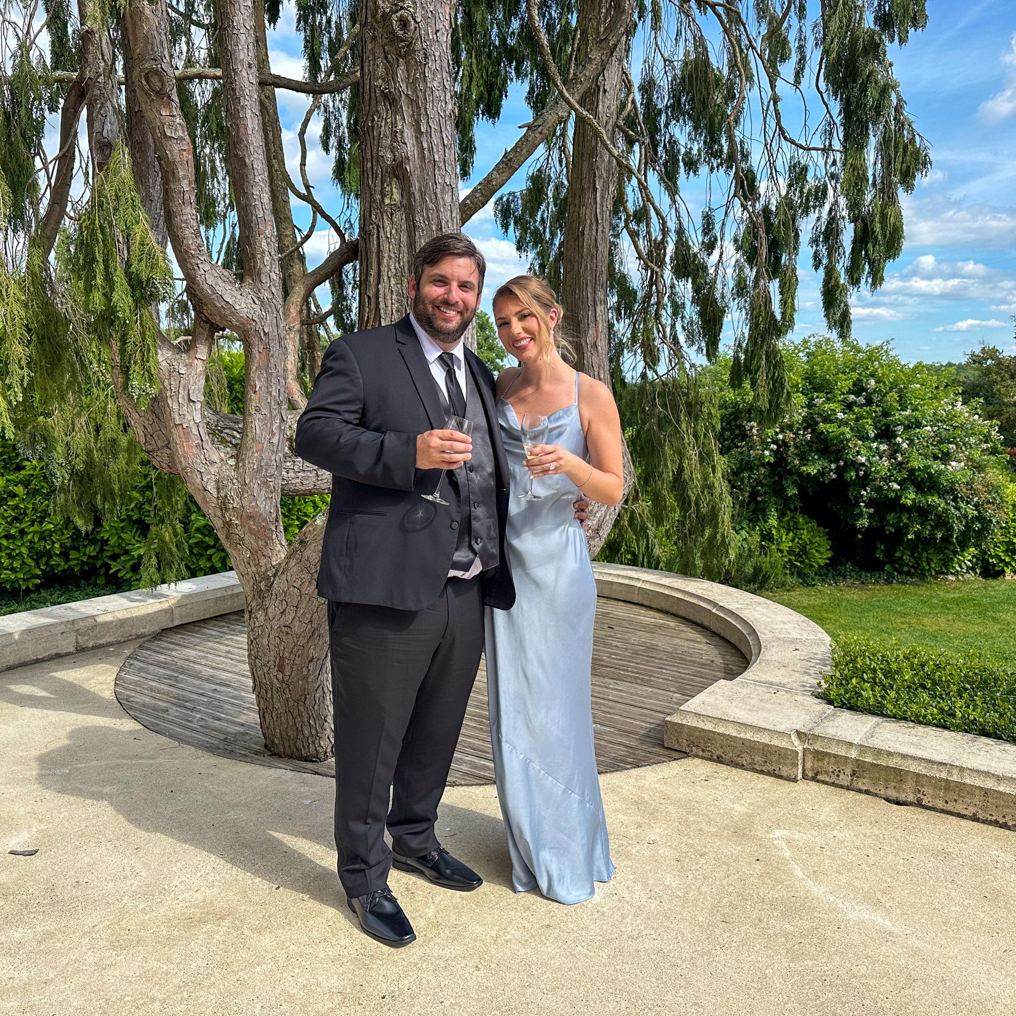 Dressed up for a wedding in Bordeaux.