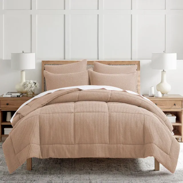Mills Waffle Rose King Comforter Set - Levtex Home
