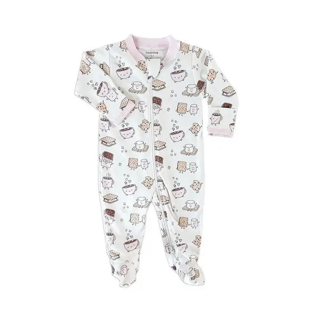 Smores Pink Zipper Footie