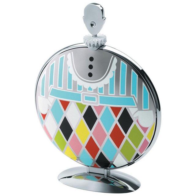 Alessi "Fatman" Folding Cake Stand in 18/10 Stainless Steel Mirror Polished With Decoration, Multicolor
