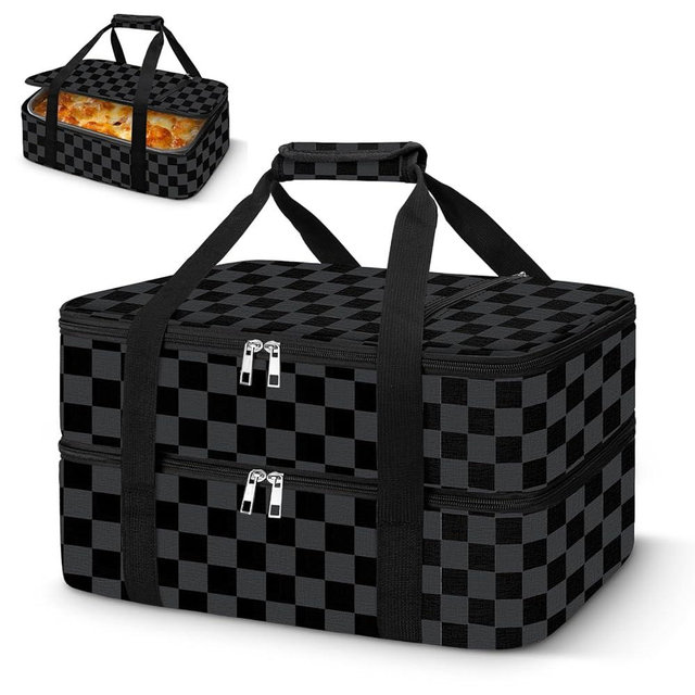 Coobiiya Insulated Casserole Carrier – Portable Tote for Hot or Cold Food, Warmer & Cooler Bag Lunch Bag, Fits 9" x 13" Baking Dish, Ideal for Potluck Parties