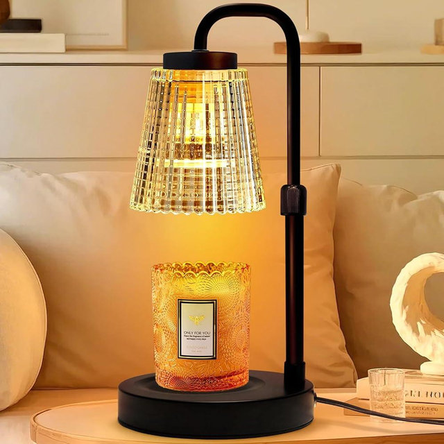 Banbanda Adjustable Candle Warmer Lamp with Timer: 3 Timing Mode, 35W Safety Anti-Scalding, 4 Level Dimming Guard The Romantic Night - Wax Warmer for Scented Wax for Home Decor Gifts (Transparent)