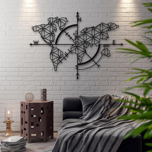 Map of Life - Metal World Map