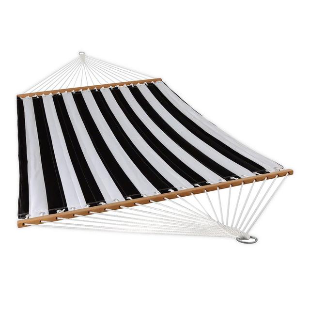 Quilted Fabric Hammock Bed in Black