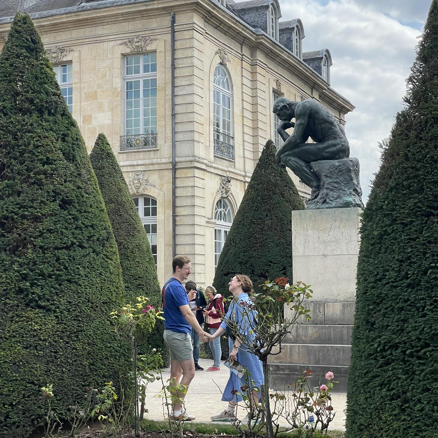 Paris 2023 for Lydia and Stephen's wedding! This photo was at the Rodin museum, our favorite spot!