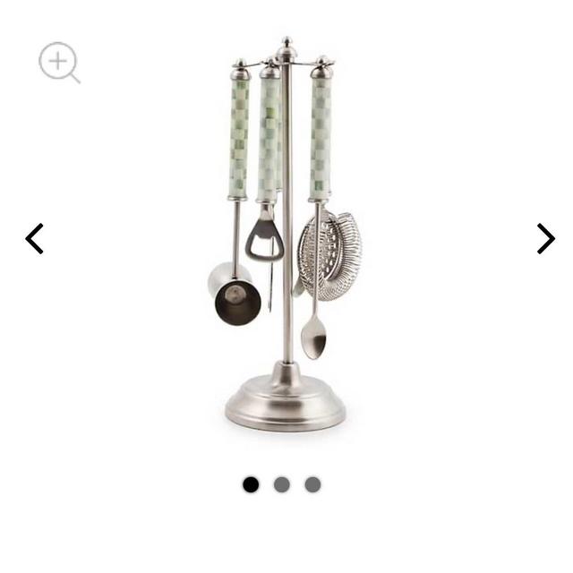 Mckenzie Childs - Sterling Check Bar Tool Set