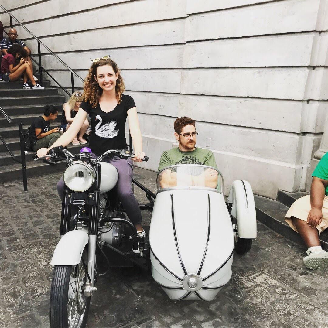 This was our first Sunday Funday to Universal Studios where we posed on Hagrid's motorbike!