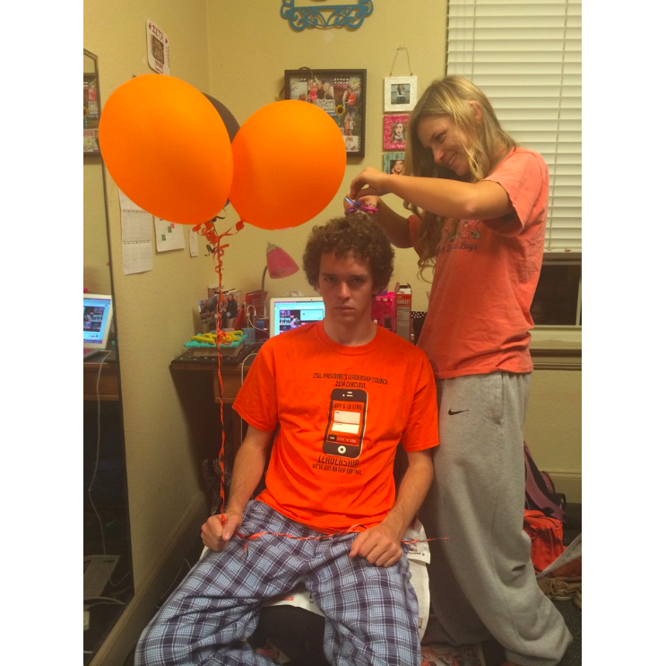 Austin let Jessica cut his hair