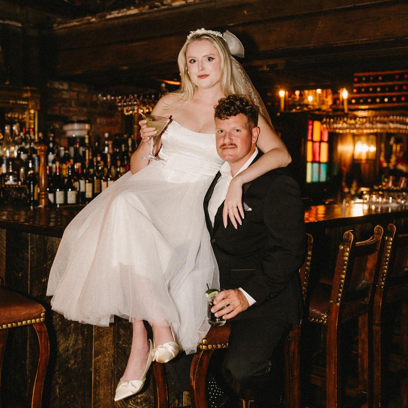 Fun fact: Morgan is wearing her mom’s veil from 1985!